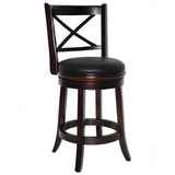 Augusta Counter Height Swivel Stool, 24-Inch, Cappuccino